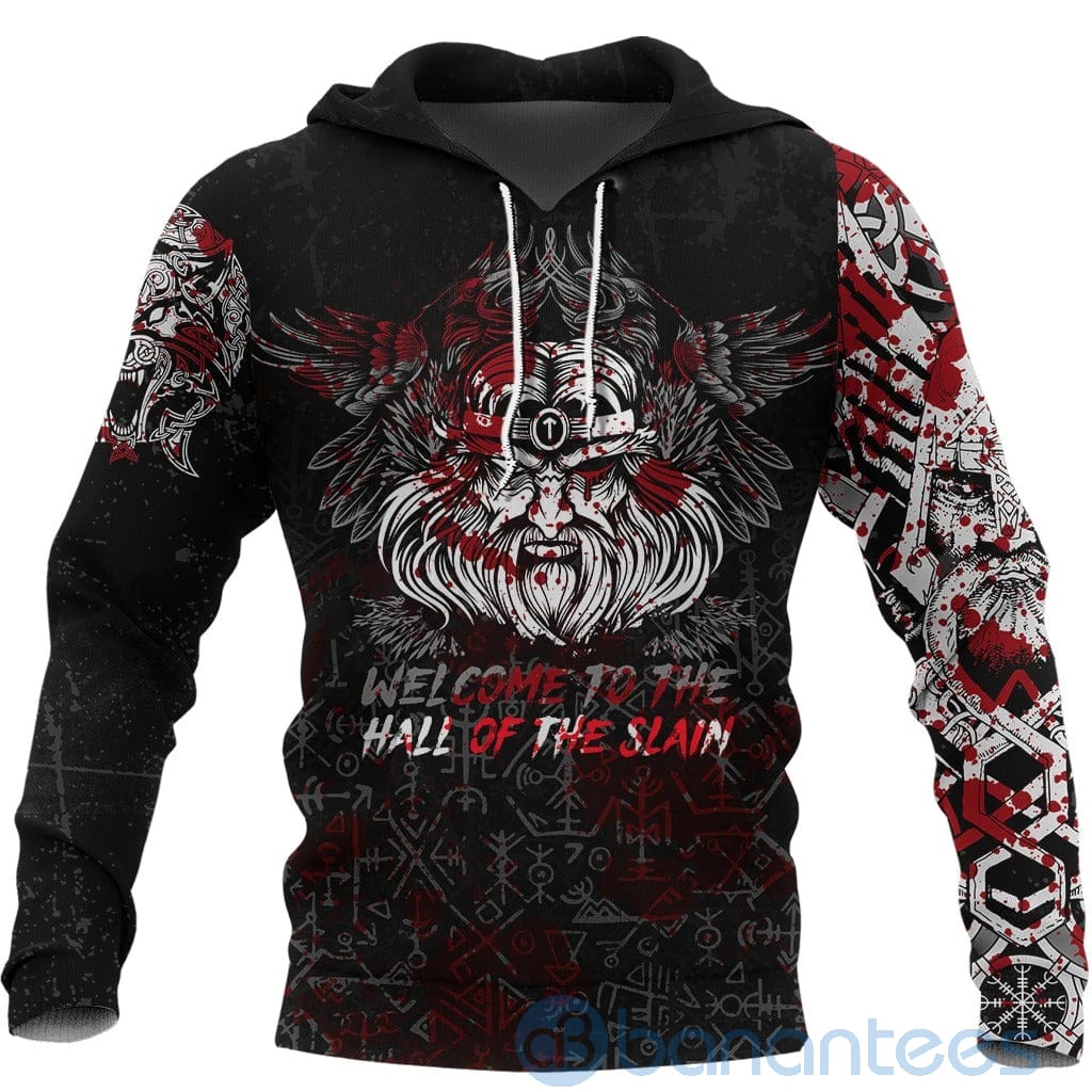 Viking Odin Blood All Over Printed 3D Hoodie