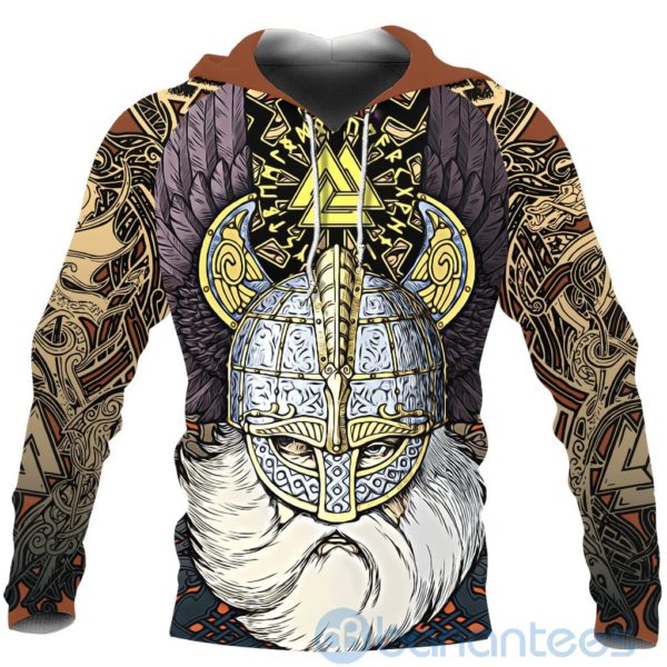 Viking Odin Norse Mythology Runes Valknut All Over Printed 3D Hoodie Product Photo