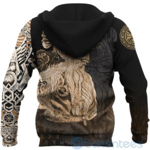 Viking Odin Raven Gold All Over Printed 3D Hoodie Product Photo