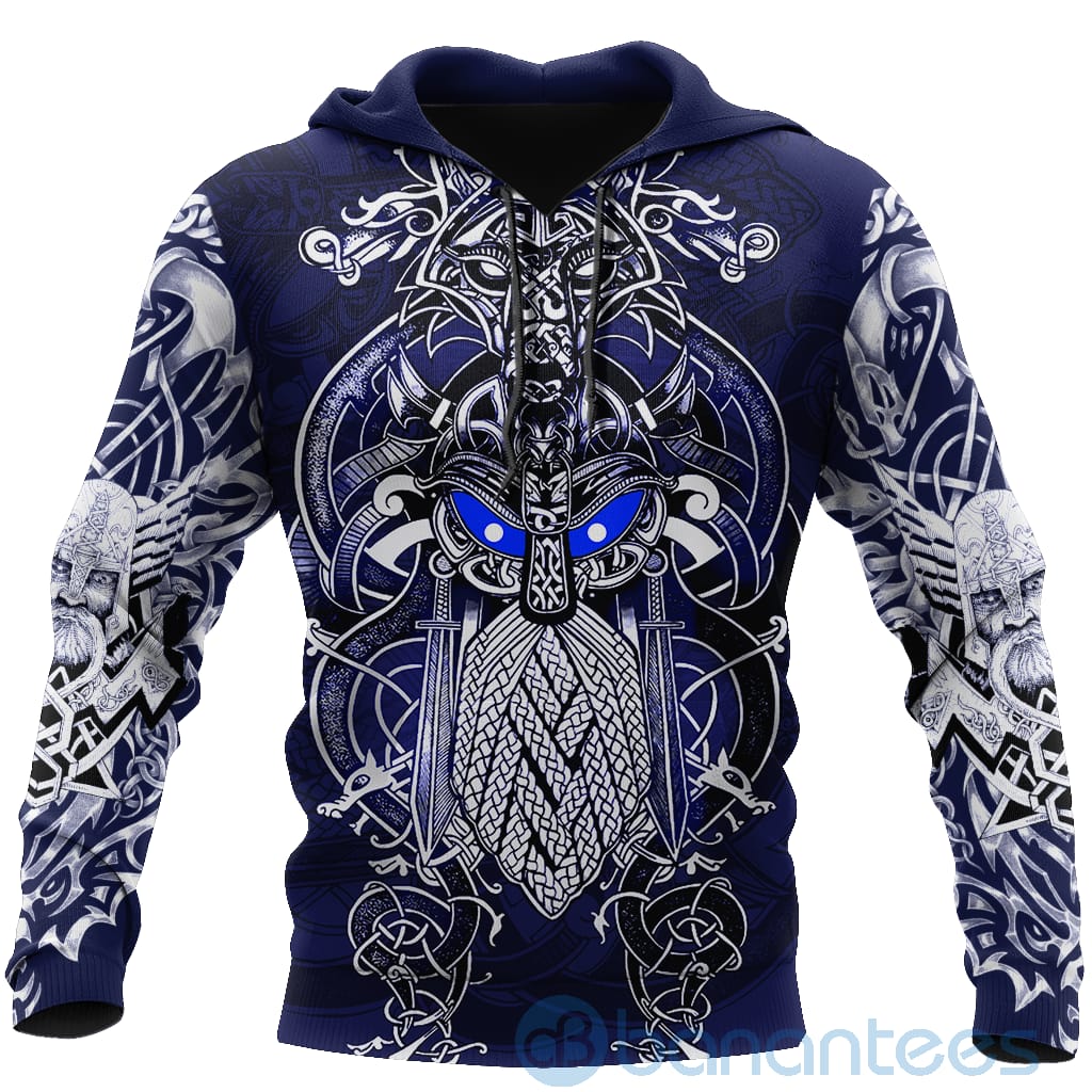Viking Odin Sword Blue All Over Printed 3D Hoodie