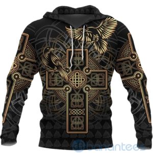 Viking Odin's Celtic Raven Tattoo All Over Printed 3D Hoodie Product Photo