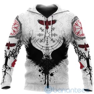 Viking Raven Of Odin Fascinating Vegvisir All Over Printed 3D Hoodie Product Photo