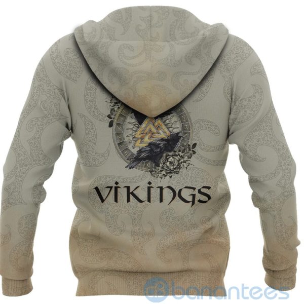 Viking Raven Of Odin Valknut Vegvisir All Over Printed 3D Hoodie Product Photo