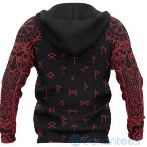 Viking Raven Of Odin with Blood Moon All Over Printed 3D Hoodie Product Photo
