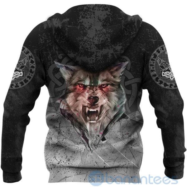 Viking Red Eyes Fenrir Norse Wolf All Over Printed 3D Hoodie Product Photo