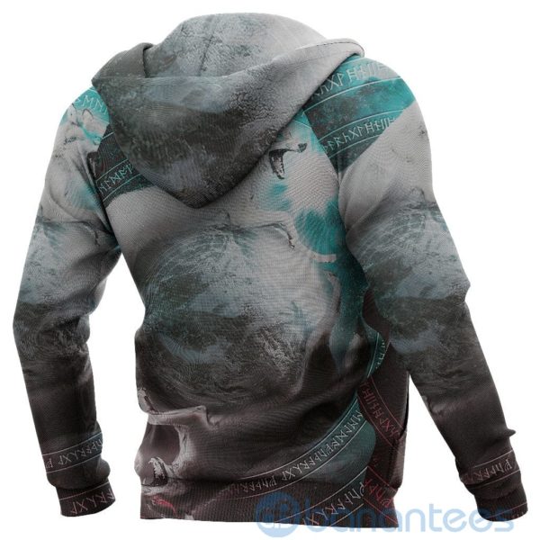 Viking Skoll And Hati Never Ending All Over Printed 3D Hoodie Product Photo