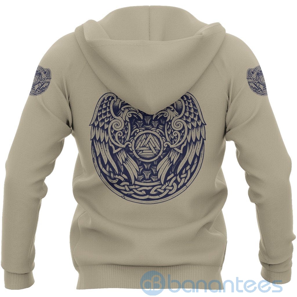 Viking Valknut Raven Of Odin All Over Printed 3D Hoodie