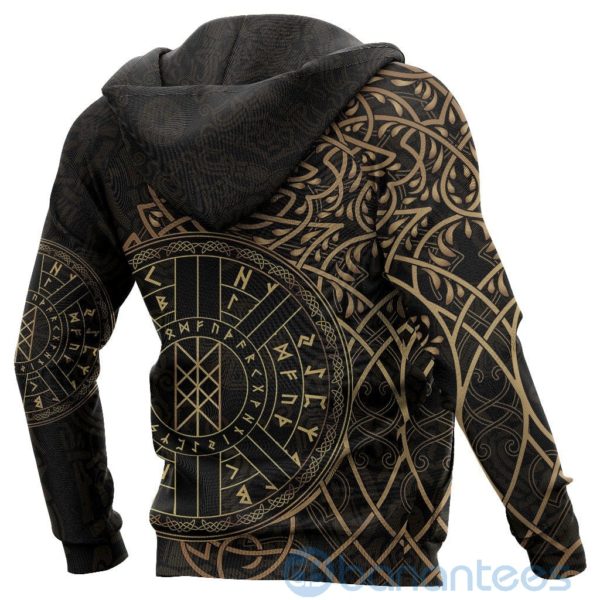 Viking Web Of Wyrd Yggdrasil Gold All Over Printed 3D Hoodie Product Photo