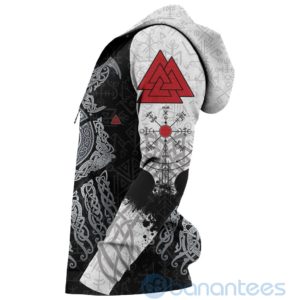 Viking Wolf and Raven Valknut Runes All Over Printed 3D Hoodie Product Photo