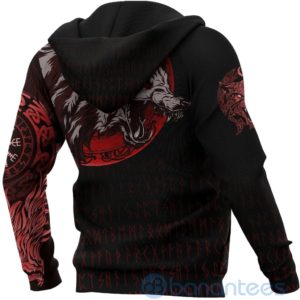 Viking Wolf Blood Moon All Over Printed 3D Hoodie Product Photo