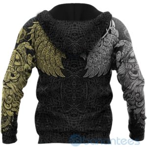 Vikings Ravens of Midgard Gold All Over Printed 3D Hoodie Product Photo