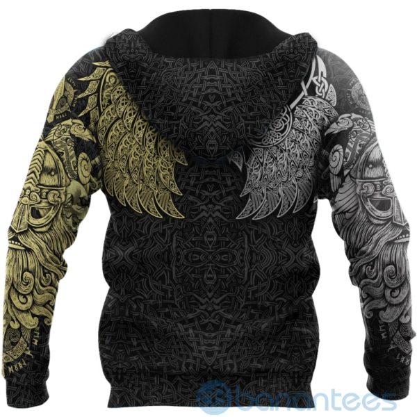 Vikings Ravens of Midgard Gold All Over Printed 3D Hoodie Product Photo