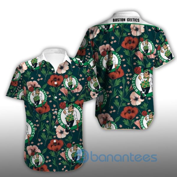 Vintage Boston Celtics Summer Shirt Short Sleeves Hawaiian Shirt Product Photo