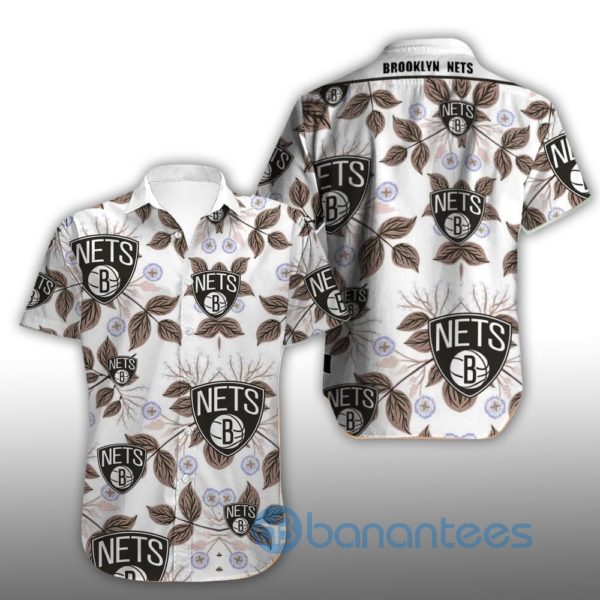 Vintage Brooklyn Nets Summer Shirt Short Sleeves Hawaiian Shirt Product Photo
