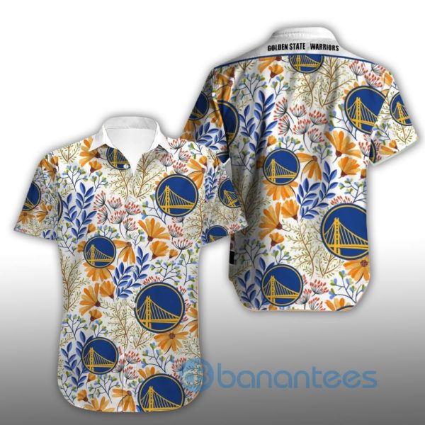 Vintage Golden State Warriors Summer Shirt Short Sleeves Hawaiian Shirt Product Photo