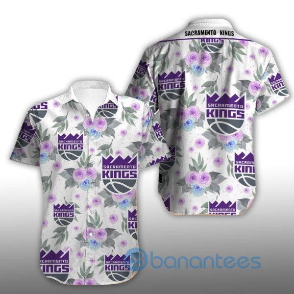 Vintage Sacramento Kings Summer Shirt Short Sleeves Hawaiian Shirt Product Photo