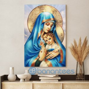 Virgin Mary Mother Mary Jesus Canvas Merry Christmas Gift Product Photo