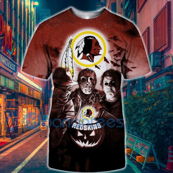 Washington Redskins Halloween Horror Night Full Printed 3D T Shirt Product Photo