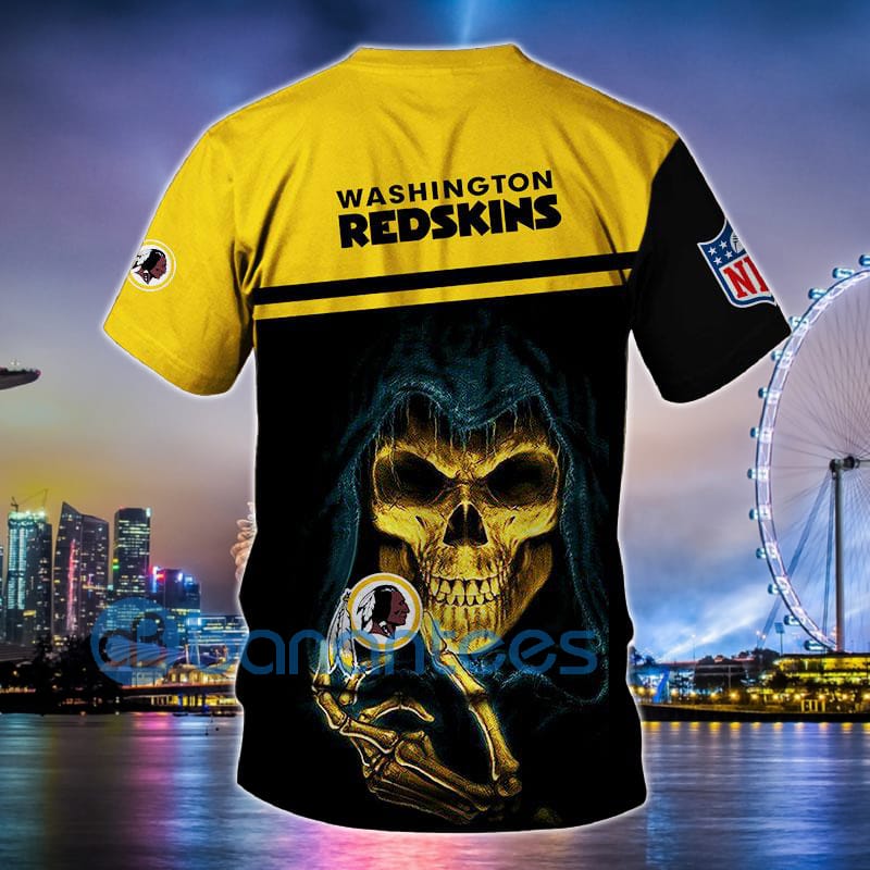 Washington Redskins Tee Shirts Hand Skull 3D T-Shirt Short Sleeves