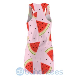Watermelon Pieces Pattern Pink Racerback Dress For Women Product Photo