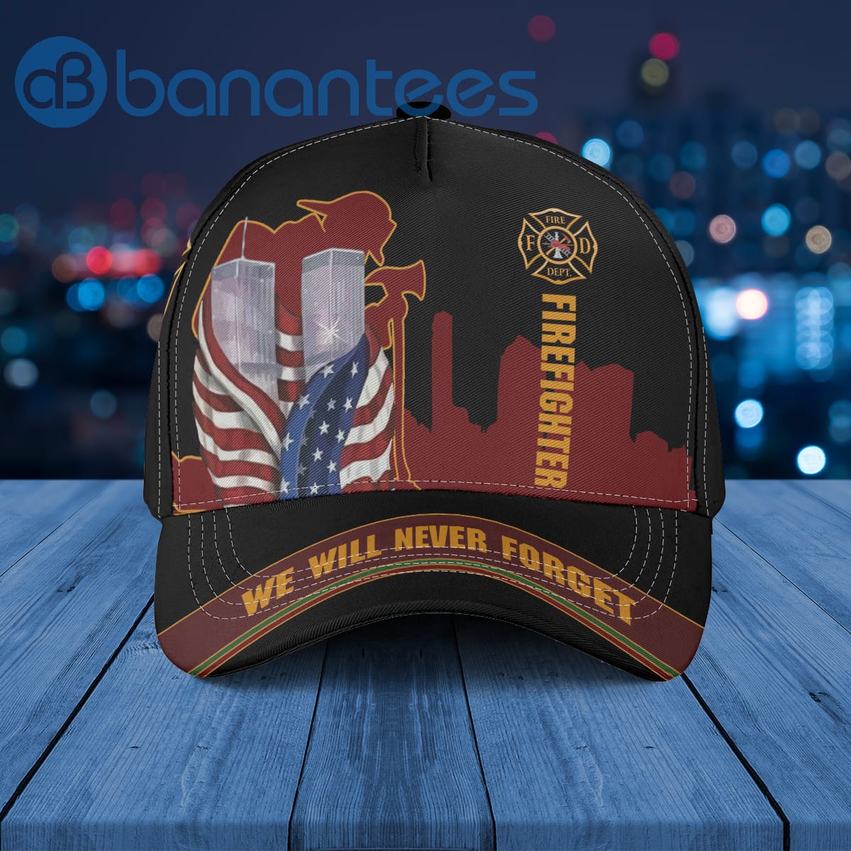 We Will Never Forget Firefighter Memorial Cap Hat
