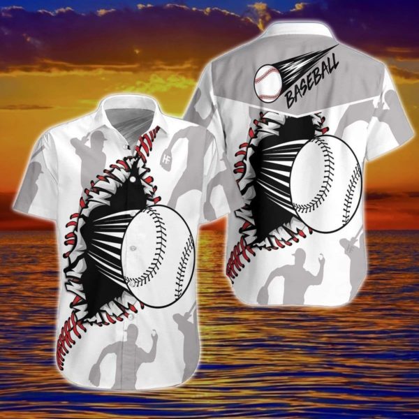 Wear Out Baseball Pattern Hawaiian Shirt Product Photo