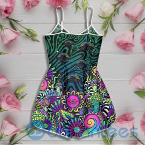 Weed Mushroom Psychedelic Color Rompers For Women Product Photo