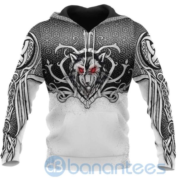 Wolf And Guard Vikings Warrior All Over Printed 3D Hoodie Product Photo