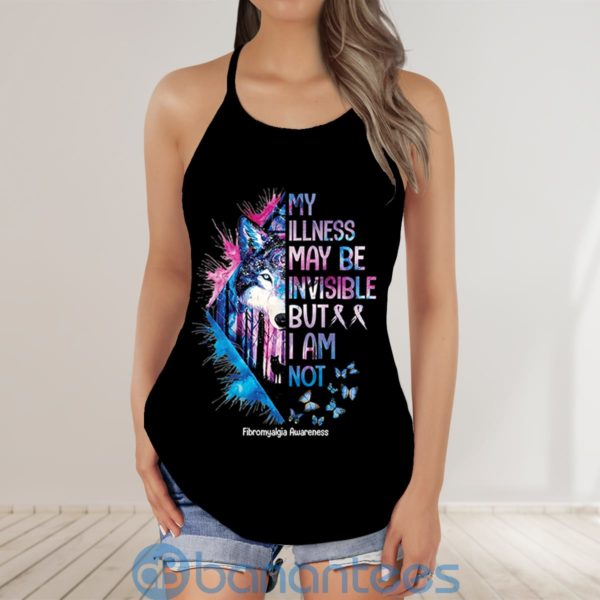 Wolf My Illness May Be Invisible But I Am Criss Cross Tank Top Product Photo