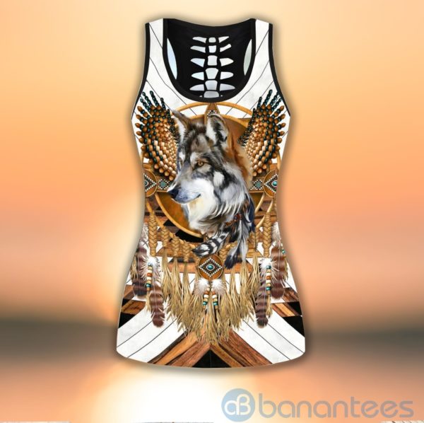 Wolf Native Best Gift Hollow Tank Top Legging Set Outfit Product Photo