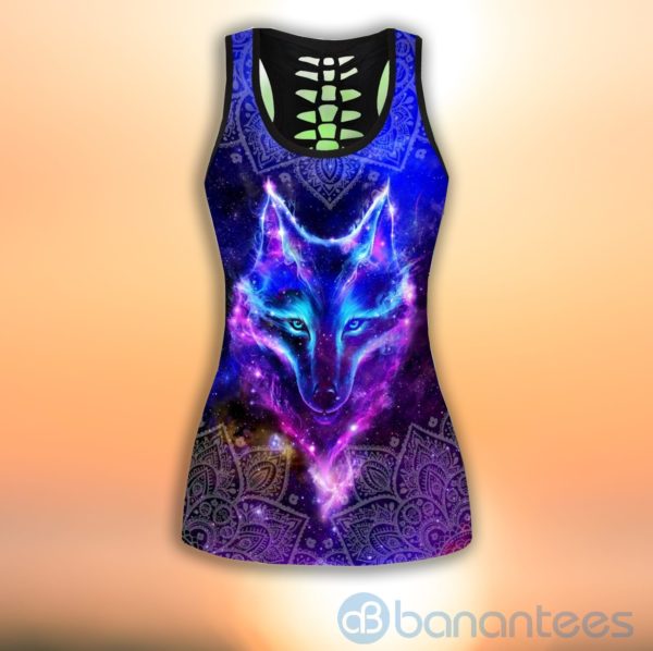 Wolf Purple Tank Top Legging Set Outfit Product Photo