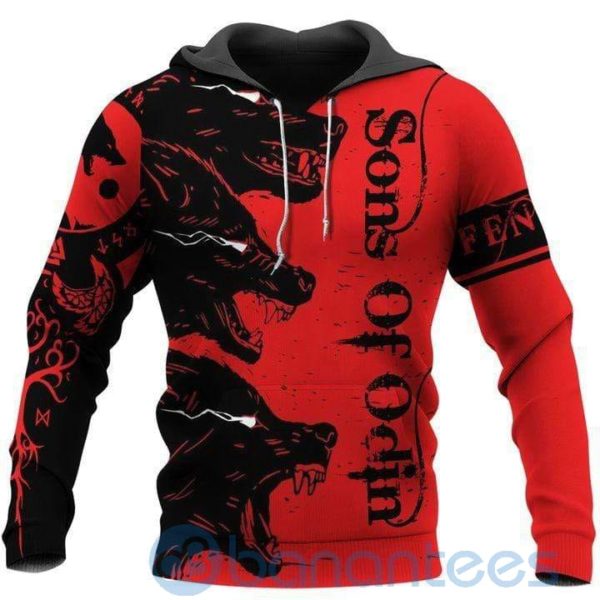 Wolf Son of Odin All Over Printed 3D Hoodie Product Photo