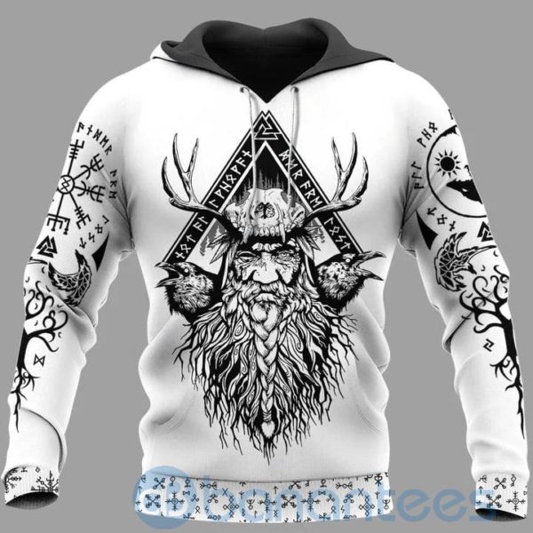 Yggdrasil Odin Raven Viking Hoodie All Over Printed 3D Hoodie Product Photo