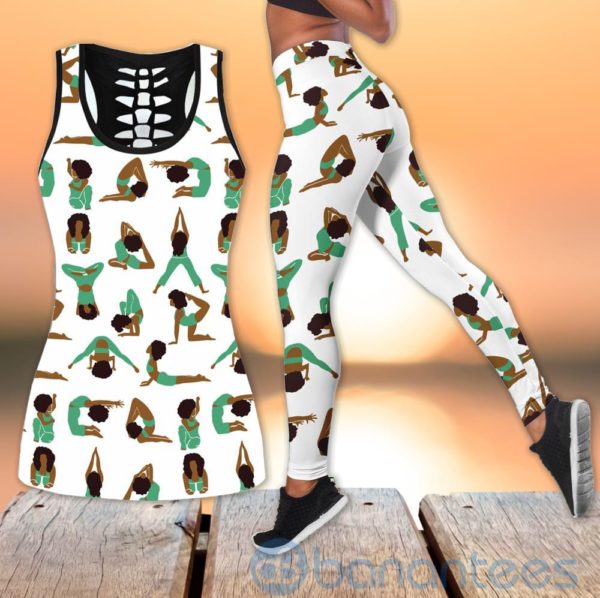 Yoga For Life Hollow Tank And Legging Outfit Product Photo