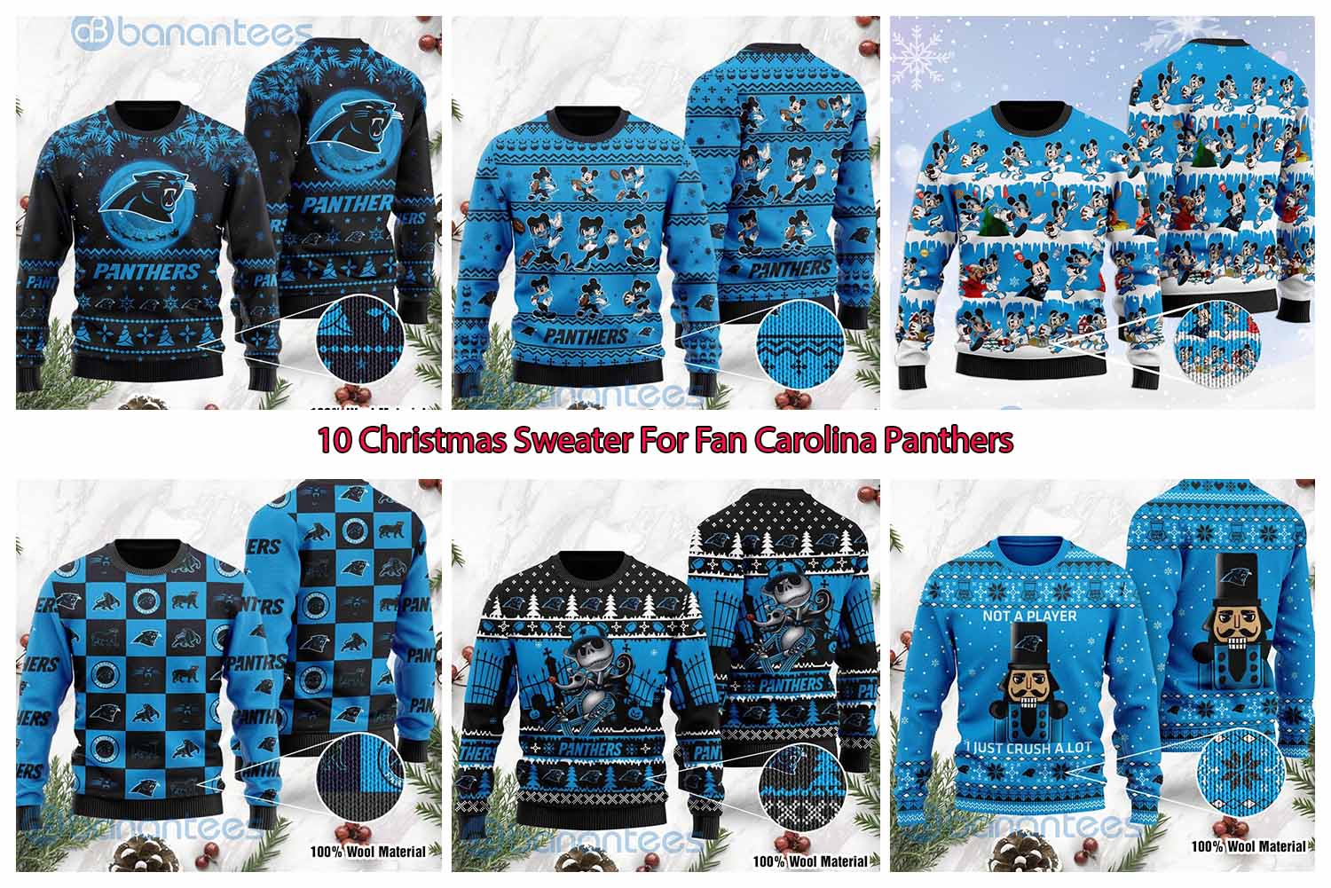 10 Christmas Sweater For Fan Carolina Panthers