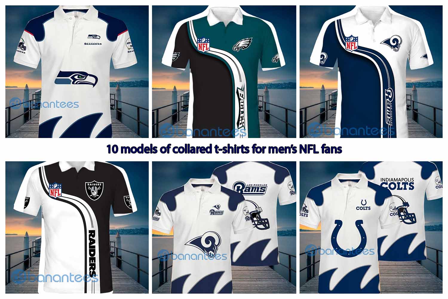 10 models of collared t-shirts for men’s NFL fans