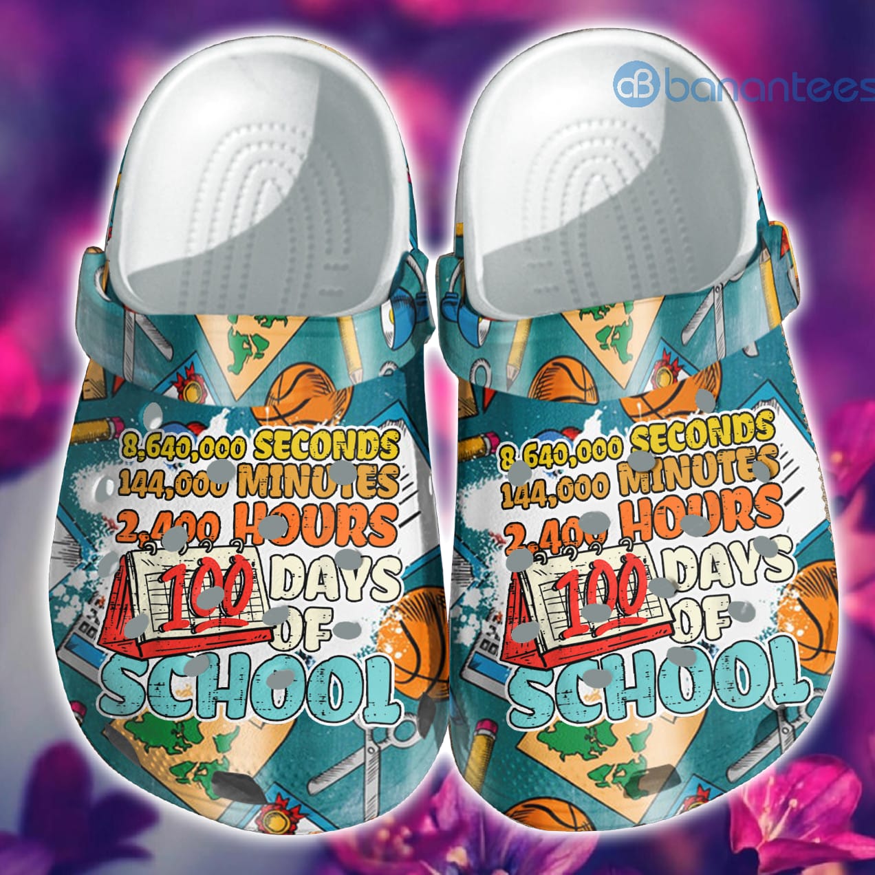 2400 Hours 100 Days Of Schoolleopard Clog Shoes For Men And Women