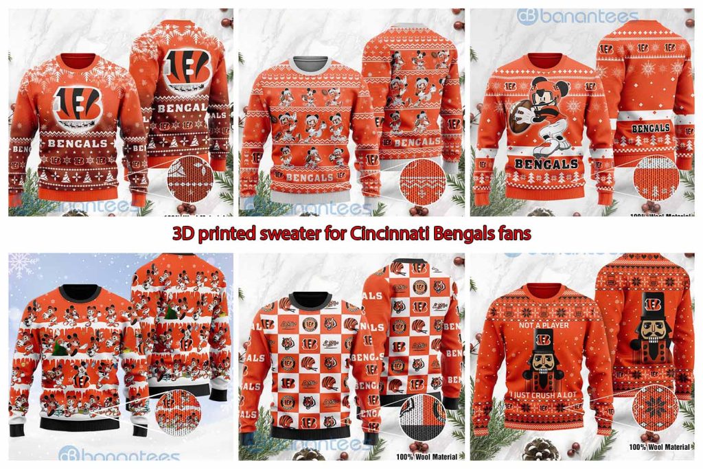 3D printed sweater for Cincinnati Bengals fans