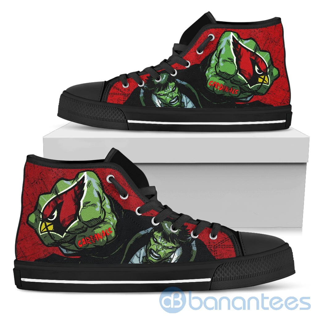 3D Hulk Punch Arizona Cardinals High Top Shoes Product photo 1