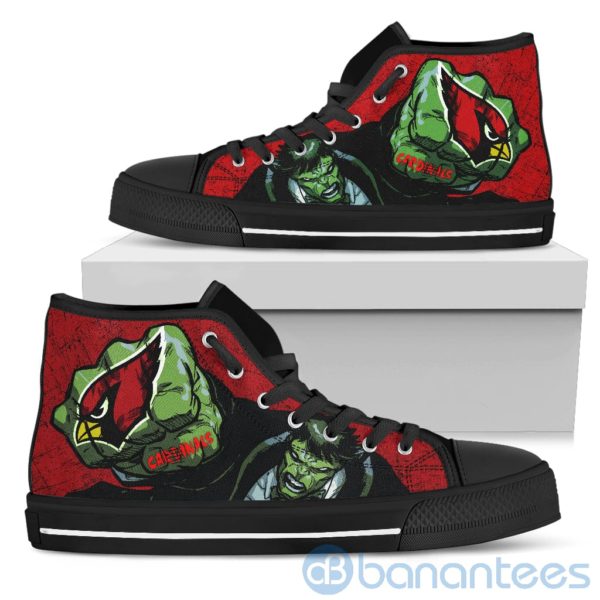 3D Hulk Punch Arizona Cardinals High Top Shoes Product Photo