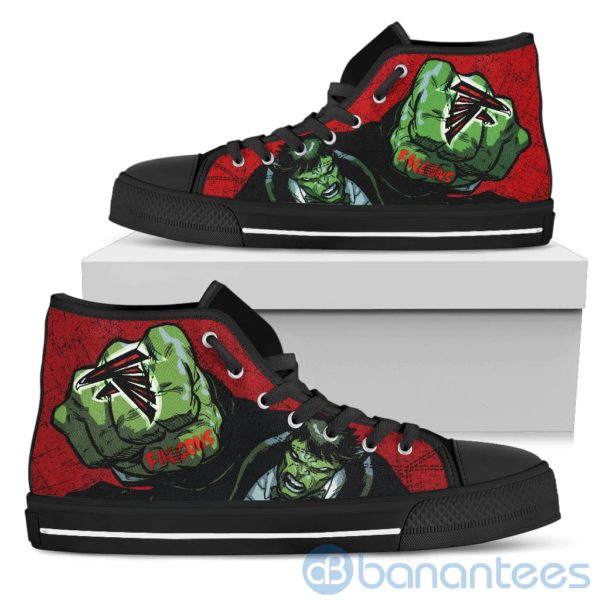 3D Hulk Punch Atlanta Falcons High Top Shoes Product Photo