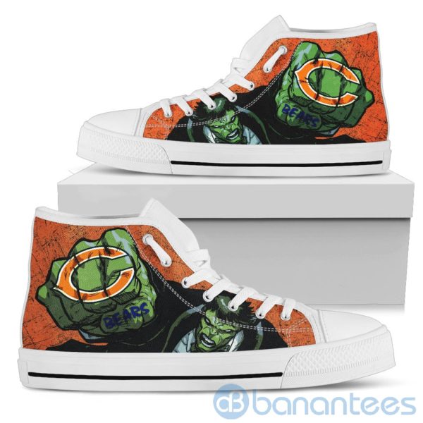3D Hulk Punch Chicago Bears High Top Shoes Product Photo