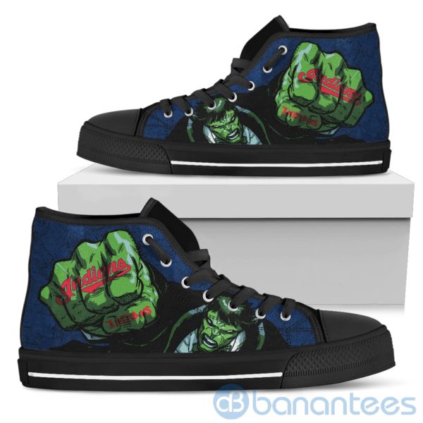 3D Hulk Punch Cleveland Indians High Top Shoes Product Photo