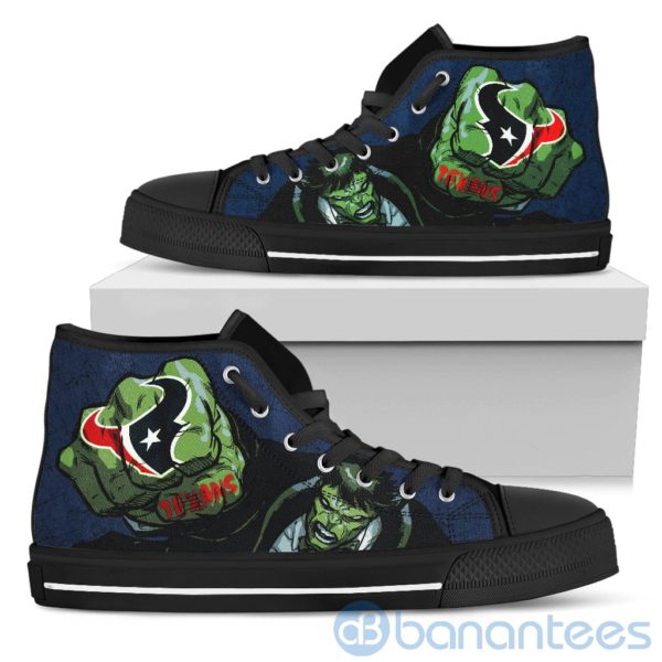 3D Hulk Punch Houston Texans High Top Shoes Product Photo