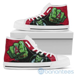 3D Hulk Punch Los Angeles Angels High Top Shoes Product Photo
