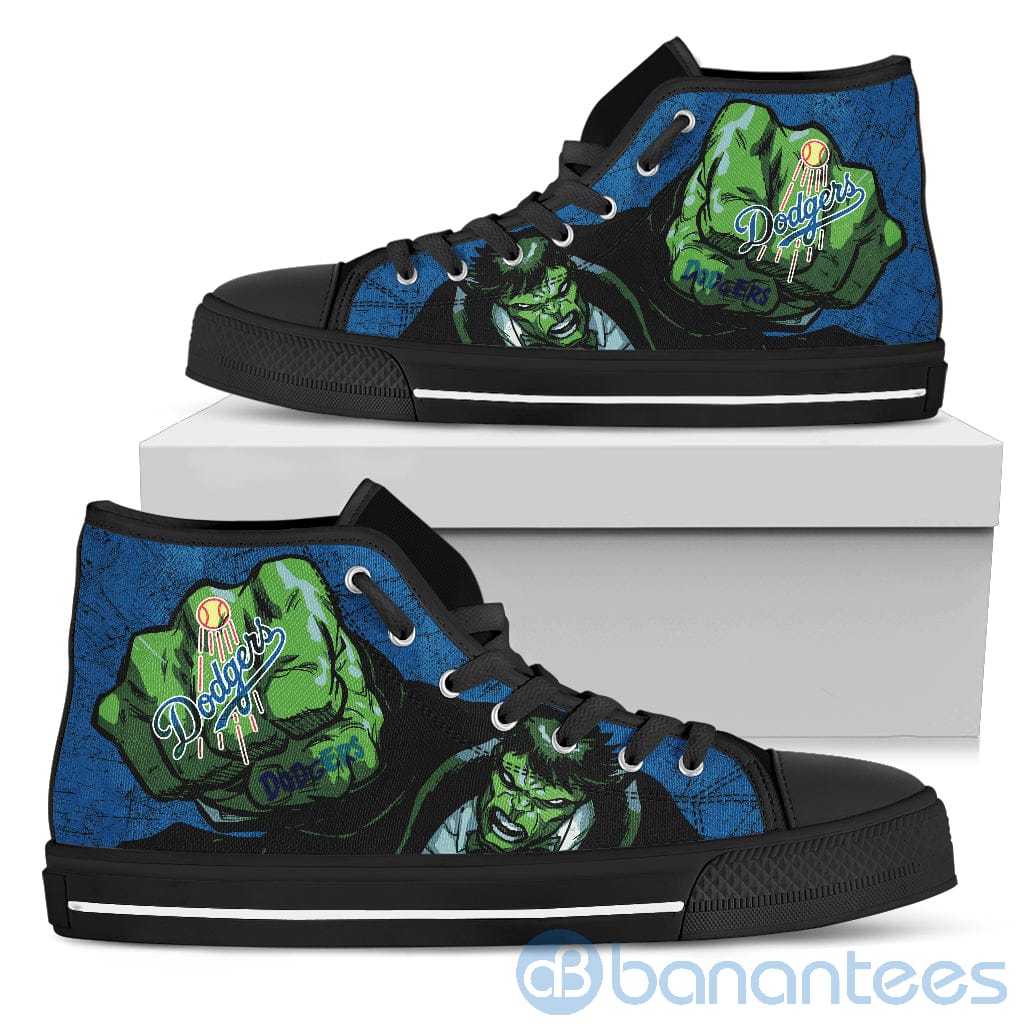 3D Hulk Punch Los Angeles Dodgers High Top Shoes