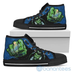 3D Hulk Punch Los Angeles Dodgers High Top Shoes Product Photo