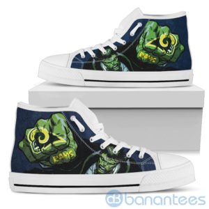3D Hulk Punch Los Angeles Rams High Top Shoes Product Photo