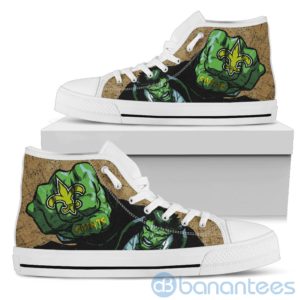 3D Hulk Punch New Orleans Saints High Top Shoes Product Photo