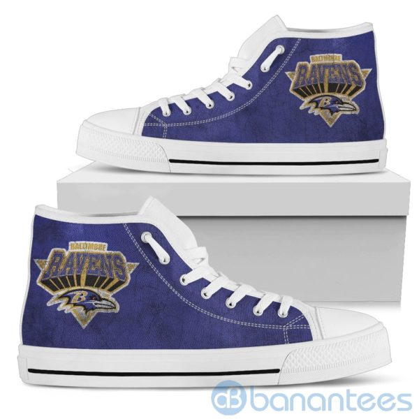3D Printed Logo Baltimore Ravens High Top Shoes Product Photo
